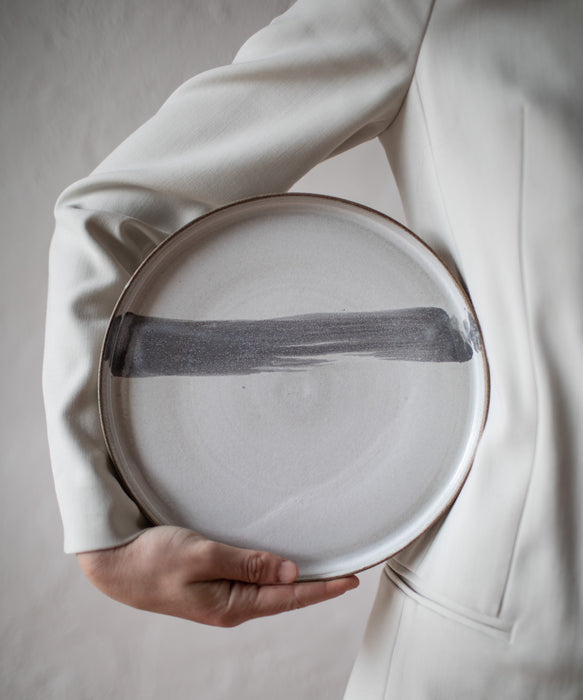 Grey dinner plate  PREORDER ONLY